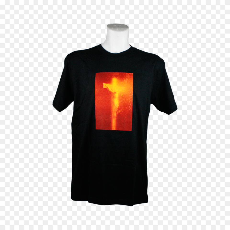Supreme Piss Christ Tee Black Hypetrade, Clothing, T-shirt, Shirt Free Png