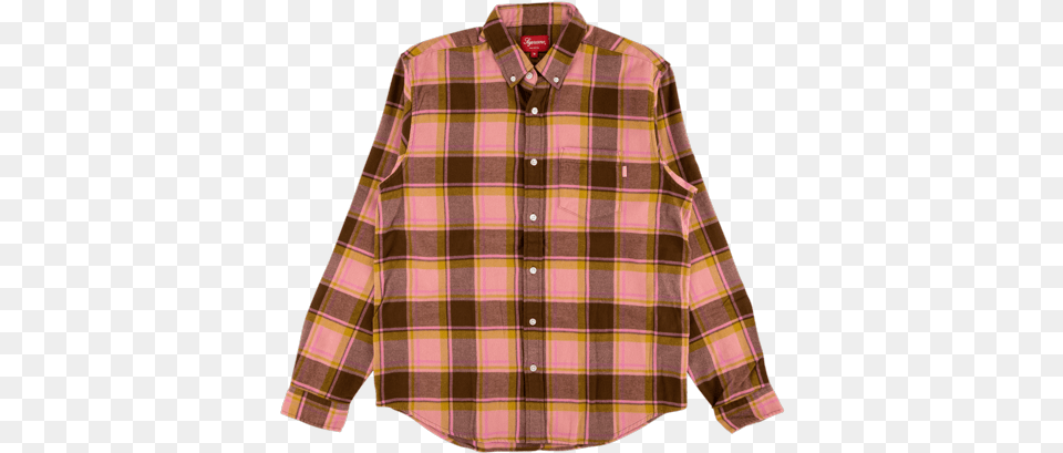 Supreme Plaid Flannel Shirt Ss Shirt, Clothing, Dress Shirt, Blouse Free Png