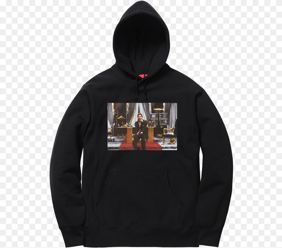 Supreme Scarface Friend Hoodie, Clothing, Hood, Knitwear, Sweater Png Image