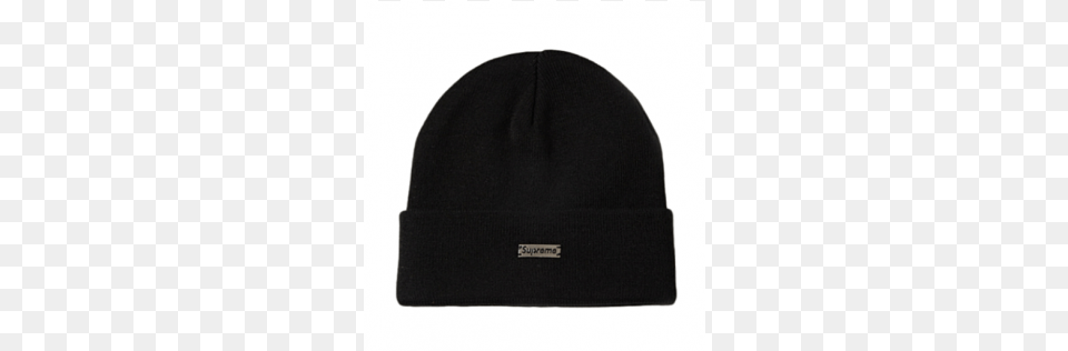 Supreme Silver Plate Beanie Hat Beanie, Cap, Clothing, Fleece, Hardhat Png Image