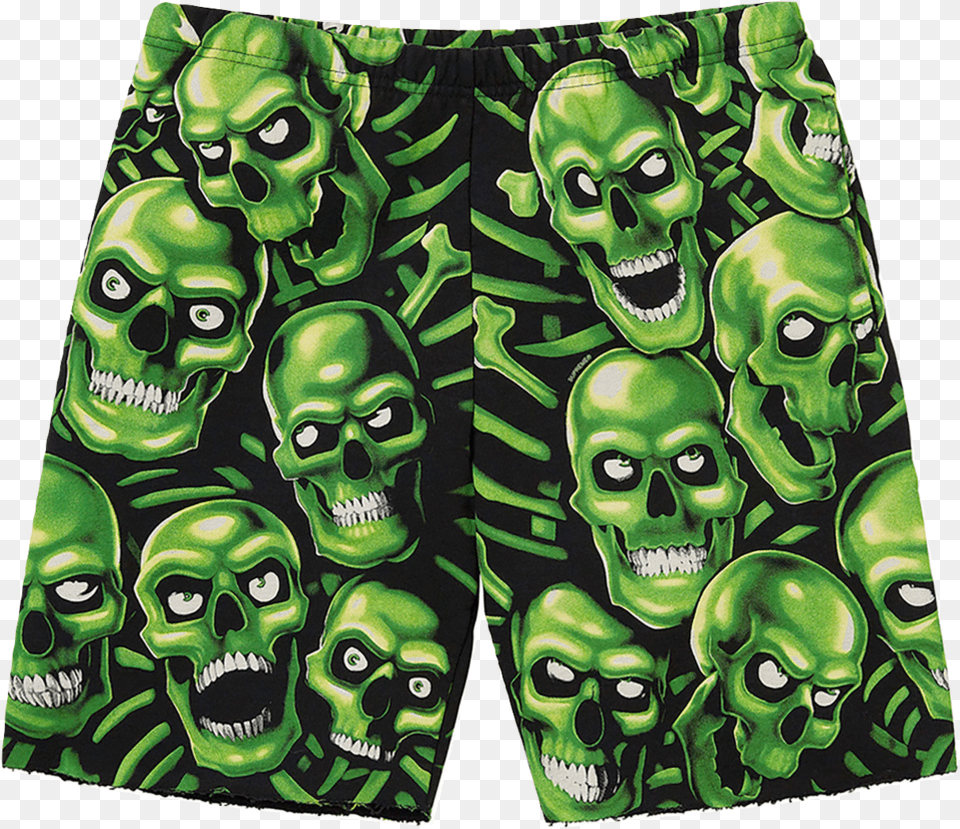 Supreme Skull Pile Sweat Short, Clothing, Shorts, Face, Head Png