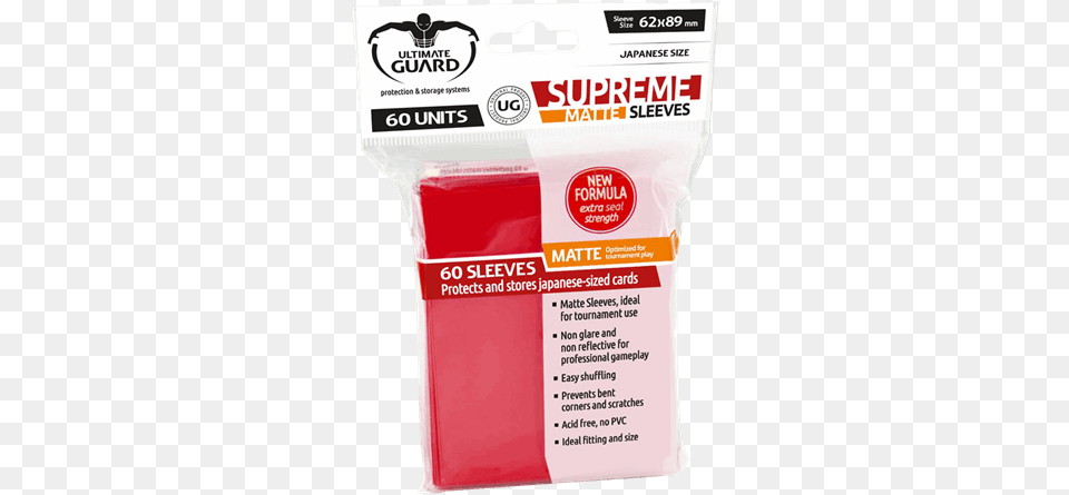 Supreme Sleeves Japanese Size Matte Red Ultimate Guard Sleeves Matte, Powder, Food, Ketchup Png
