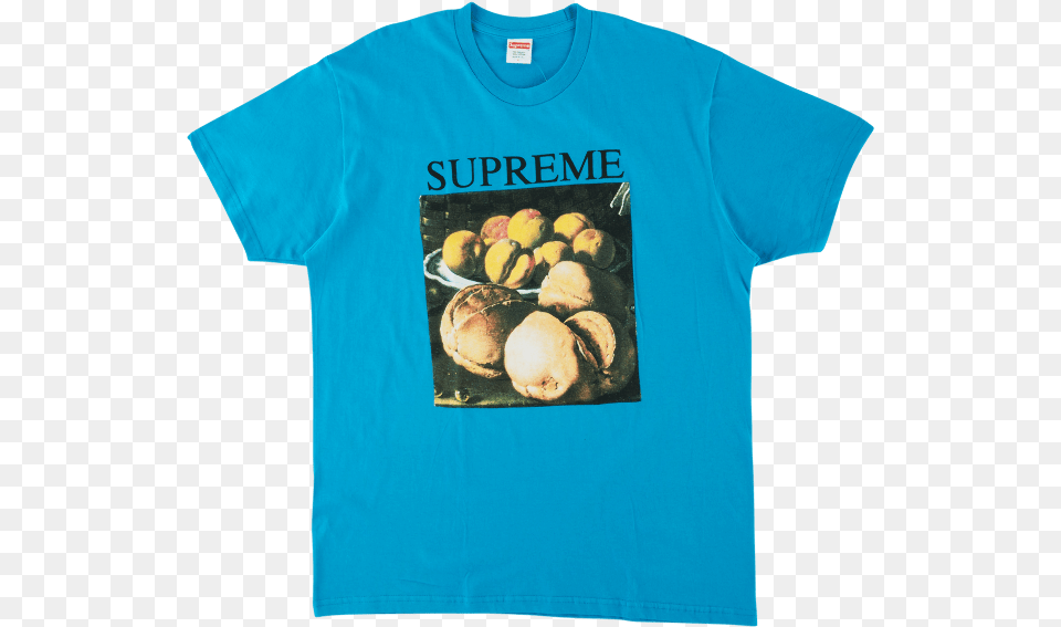 Supreme Still Life Tee Blue, Clothing, T-shirt, Food, Produce Free Transparent Png