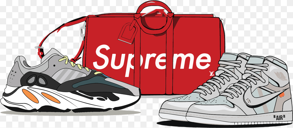 Supreme Supreme Illustration, Clothing, Footwear, Shoe, Sneaker Png