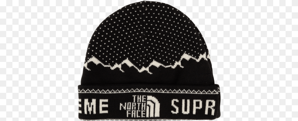 Supreme Tnf Fold Beanie Fw Supreme The North Face Fold Beanie, Cap, Clothing, Hat Png Image