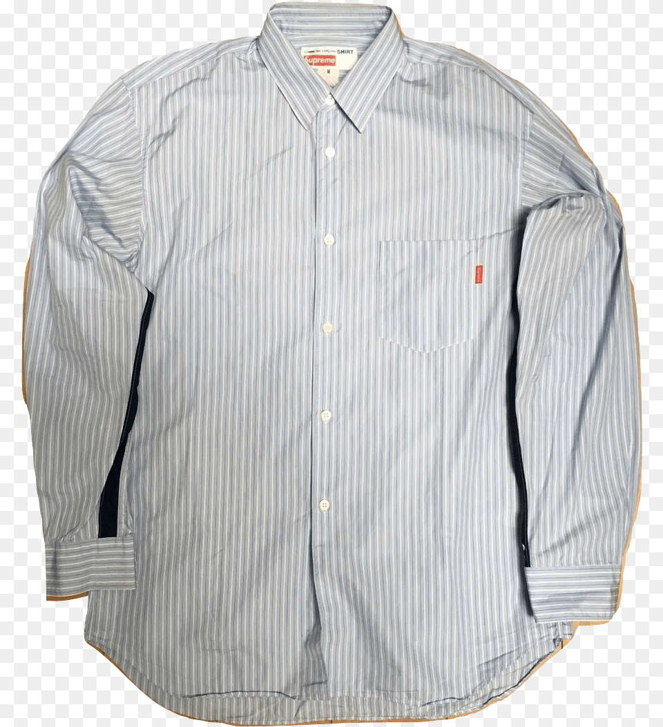 Supreme X Commes Des Garcon Button Down Shirt Button, Clothing, Dress Shirt, Long Sleeve, Sleeve Free Png
