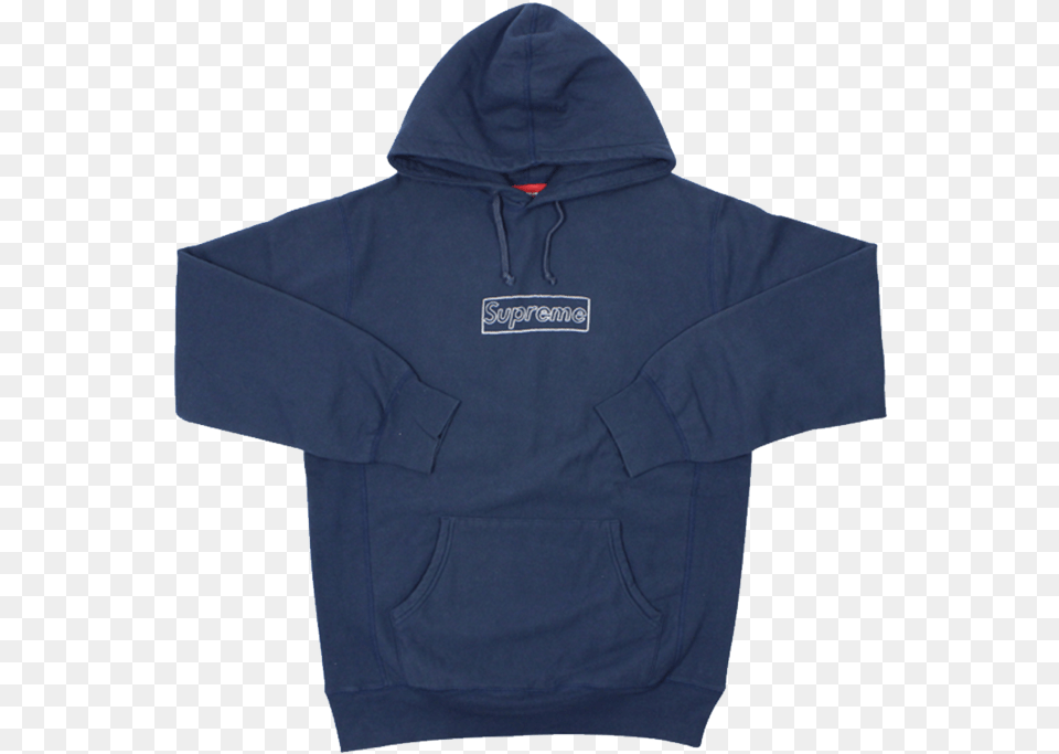 Supreme X Kaws Box Logo Hoodie Supreme Kaws Box Logo Hoodie Navy, Clothing, Hood, Knitwear, Sweater Free Transparent Png