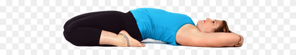 Supta Virasana Guy Lying Down, Adult, Woman, Female, Stretch Png Image