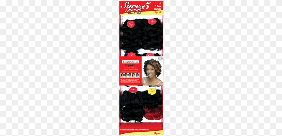 Sure Enough 5 Weaving Hair Series Frutti Di Bosco, Black Hair, Person, Advertisement, Poster Free Png