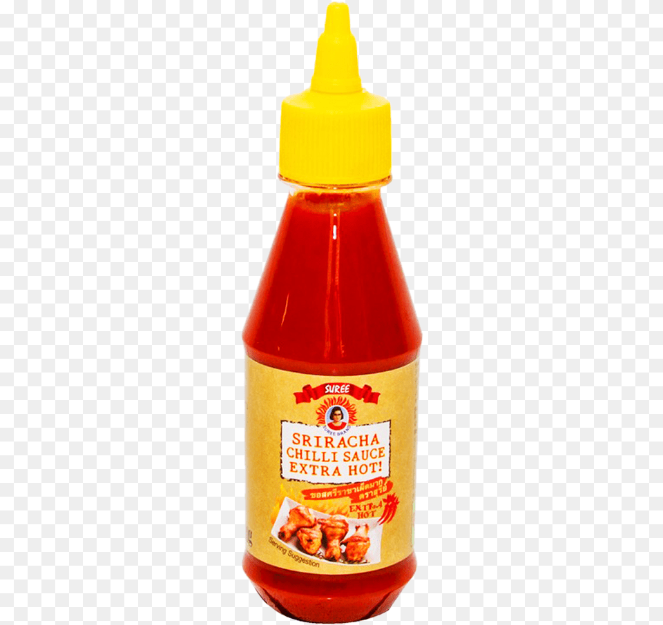 Suree Sauce Sriracha Chili Extra Hot 200 Ml Pantai Garlic Sauce, Food, Ketchup, Person Free Transparent Png