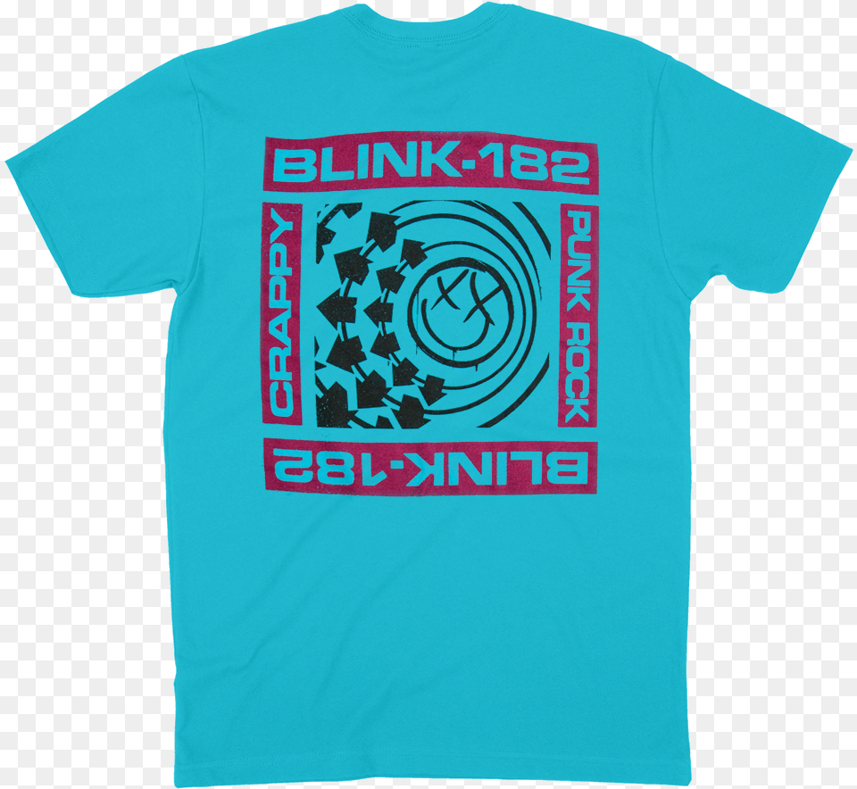 Surf Box Turquoise Tee Blink 182, Clothing, T-shirt, Shirt Png