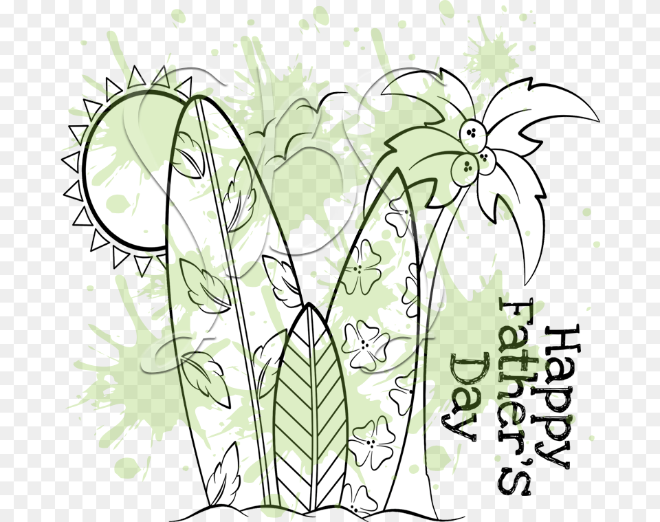 Surf Happy Fathers Day, Art, Vegetation, Plant, Pattern Png Image
