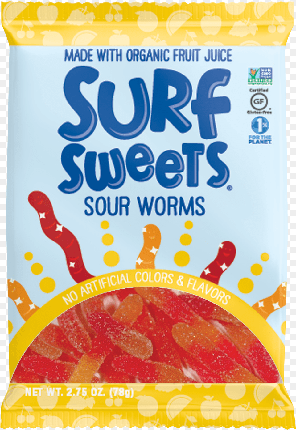 Surf Sweets Sour Worms Surf Sweets Gummy Worms Sour Pack Of 12, Food, Jelly, Candy, Snack Png Image