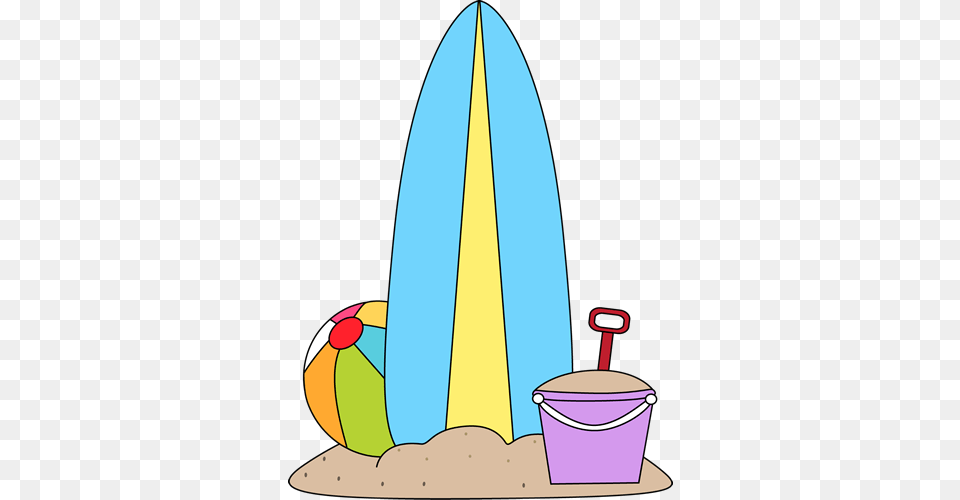 Surfboard And Beach Toys Kids Summer Clipart, Nature, Outdoors, Sea, Sea Waves Free Transparent Png