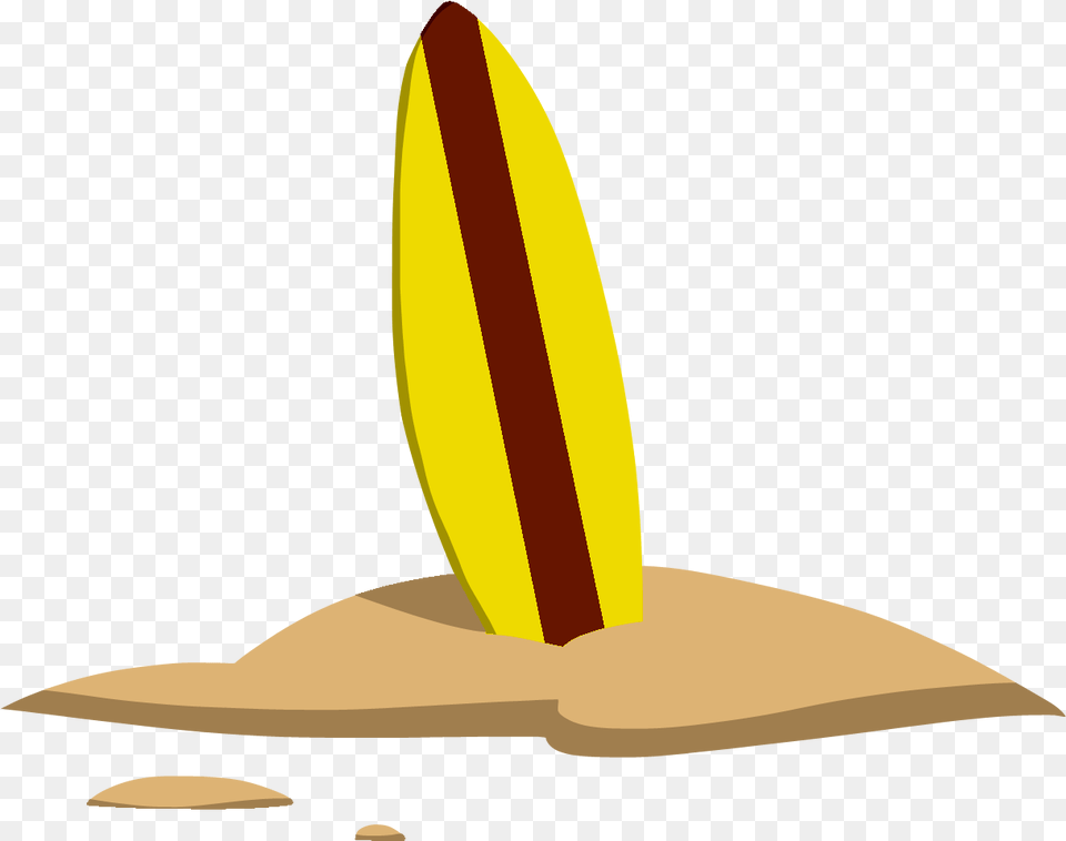 Surfboard In Sand Clipart Download Surfboard In Sand Vector, Water, Surfing, Leisure Activities, Nature Free Transparent Png