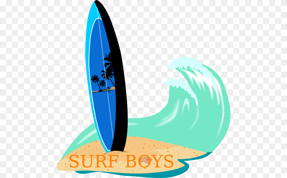 Surfboard Svg Clip Arts Surfboard With Wave Clipart, Sea, Water, Surfing, Sport Free Transparent Png