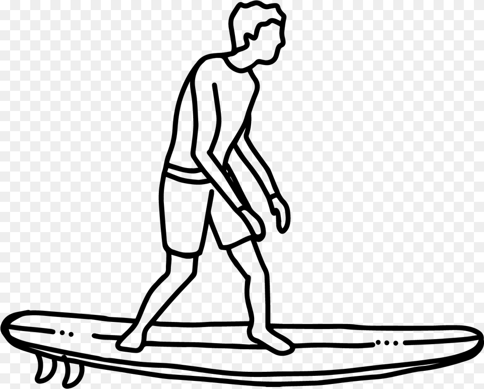 Surfer, Gray Png