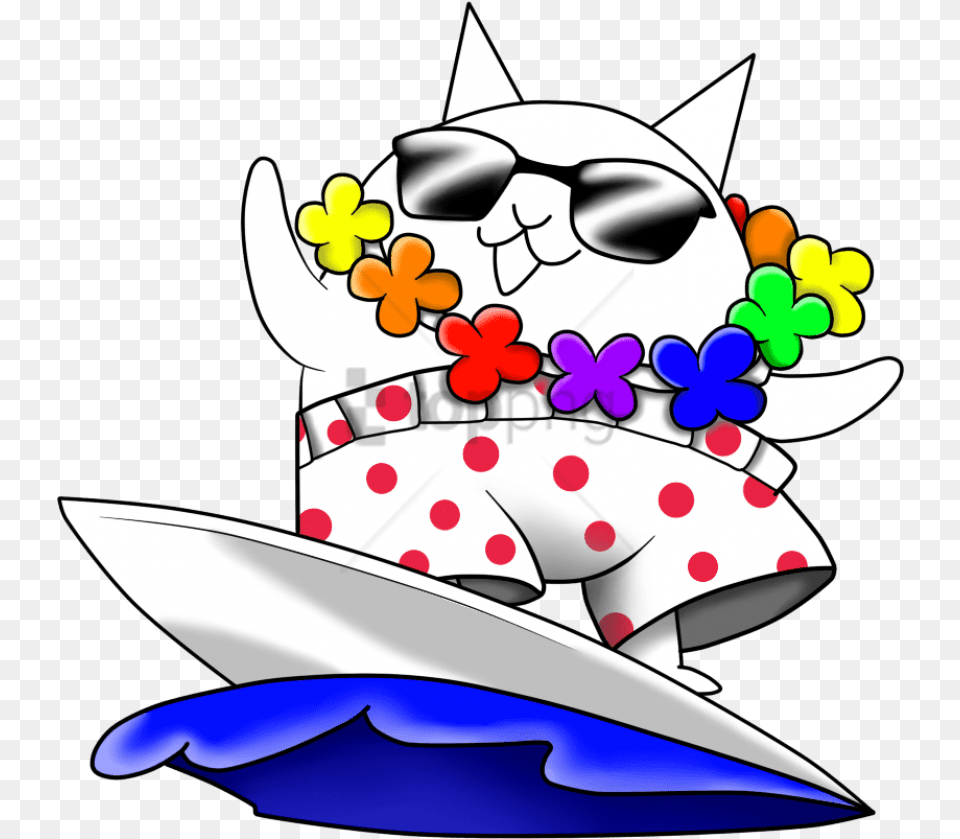 Surfer Cat The Battle Cats Game Image Surfer Cat Battle Cats, Hat, Clothing, Outdoors, Nature Free Png Download