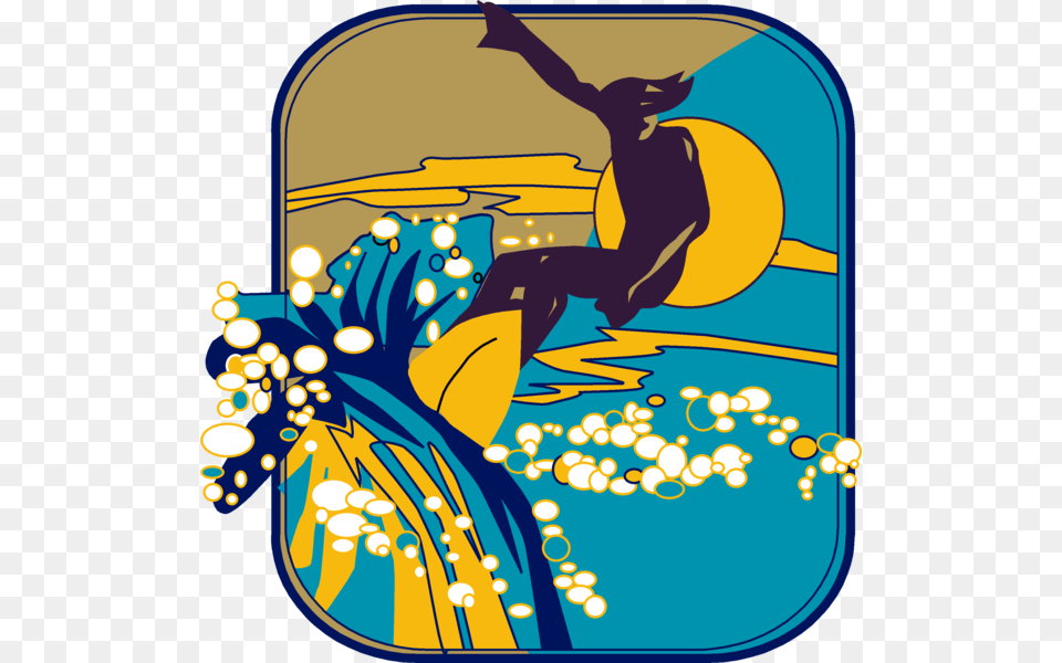 Surfer Dude On Wave With Sun Clip Arts Free Clipart, Art, Graphics Png Image