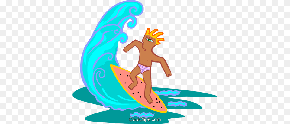 Surfer Man Royalty Vector Clip Art Illustration, Water, Surfing, Sport, Sea Waves Free Png Download
