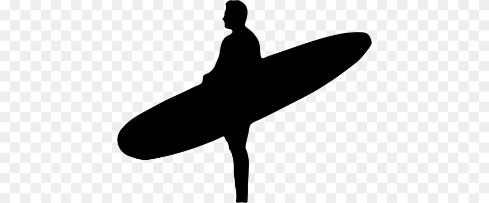 Surfing Clipart, Gray Free Png