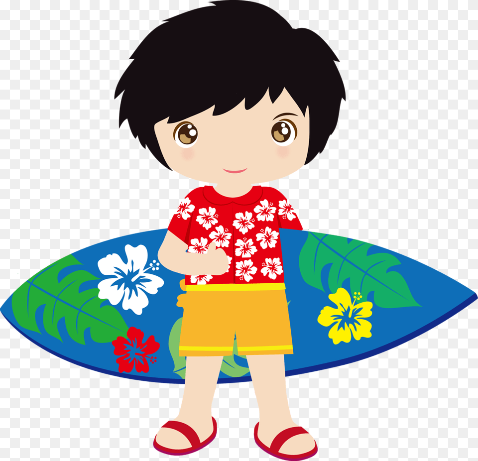 Surfing Clipart Pool Party Hawaiian Boy Clipart, Baby, Person, Face, Head Free Transparent Png