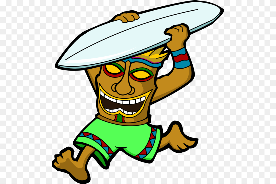Surfing Clipart Tiki Surfing Tiki For Download, Hat, Clothing, Person, Baby Free Transparent Png