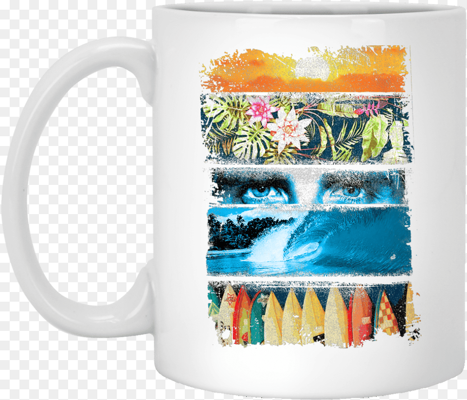Surfing Coffee Mug Mug, Cup, Art, Beverage, Coffee Cup Free Png Download