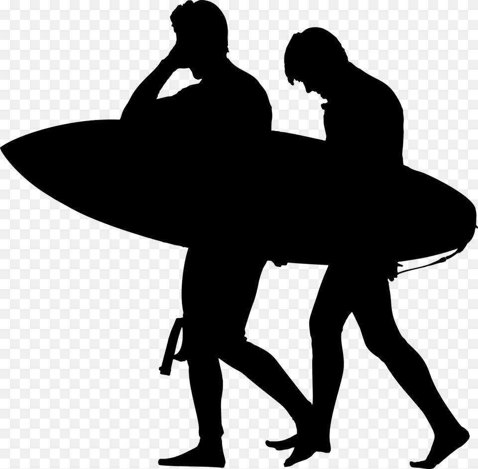 Surfing Silhouette Computer Icons Hand On Hips Silhouette, Gray Png Image