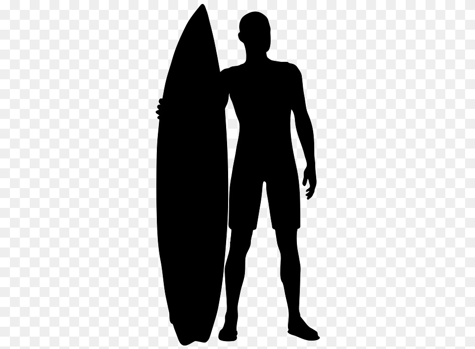 Surfing Silhouette Pic Surf Man Vector, Stencil, Water, Sea, Outdoors Free Png