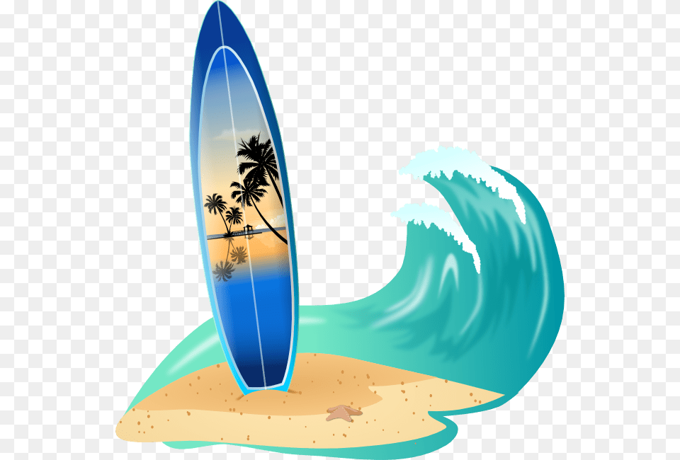 Surfplank Cartoon, Sea, Water, Surfing, Leisure Activities Free Png