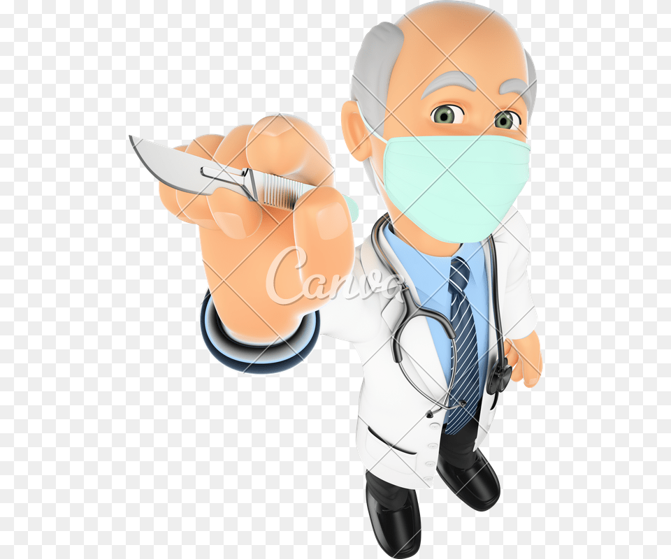 Surgeon Clipart Scalpel Thumb Up Doctor Cartoon, Baby, Person Png
