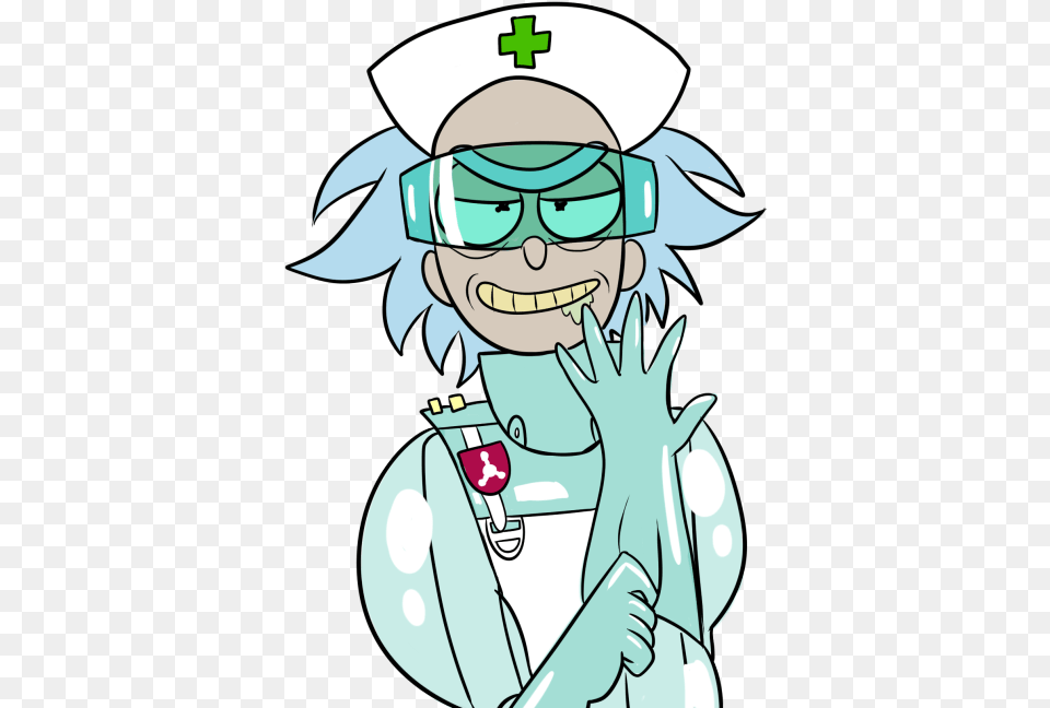 Surgeon Drawing Nurse Black And White Download Rick And Morty Nurse, Baby, Person, Face, Head Png Image
