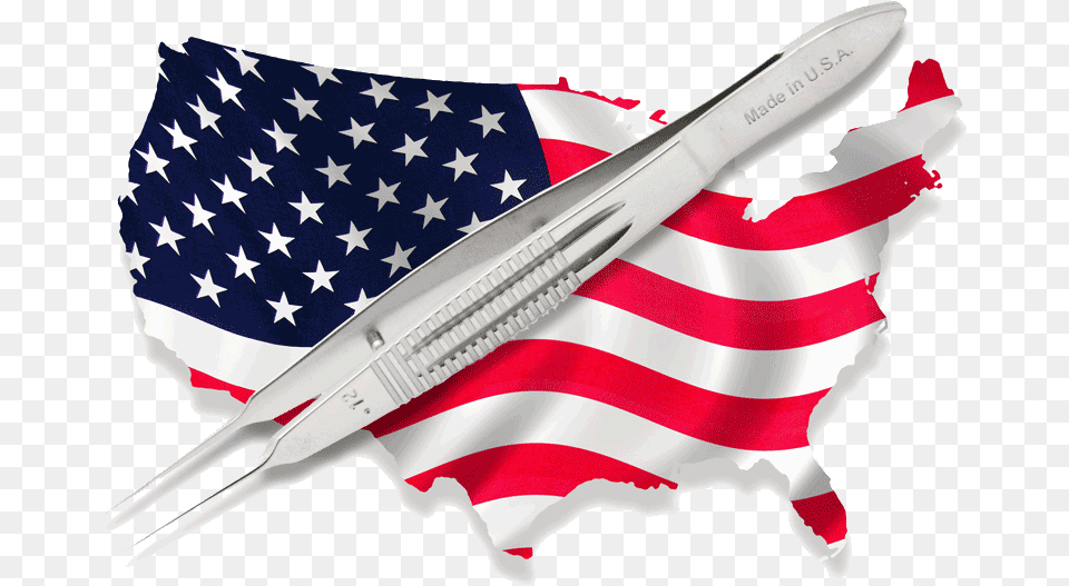 Surgical Instruments In Usa, American Flag, Flag, Cutlery, Fork Png Image