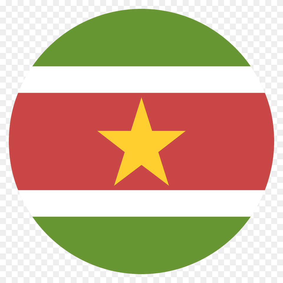 Suriname Flag Emoji Clipart, Star Symbol, Symbol, Logo Free Transparent Png