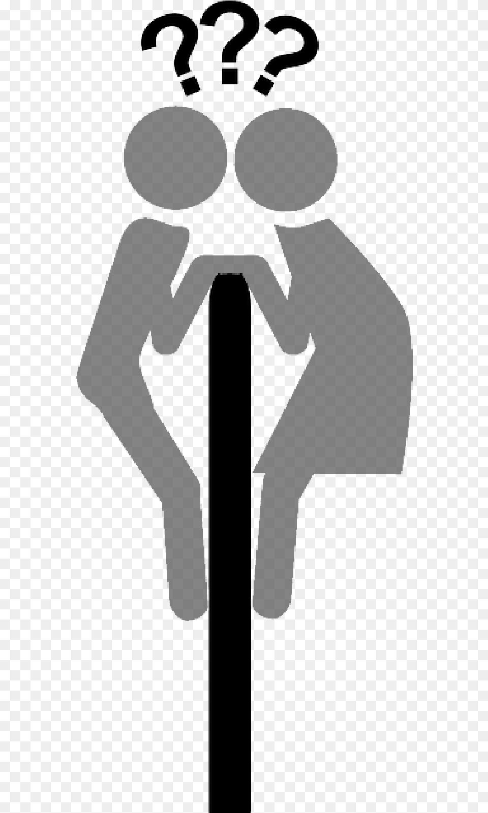 Surprise Man Woman Sign Icon Symbol Boy Lady Icon, Silhouette Free Png Download