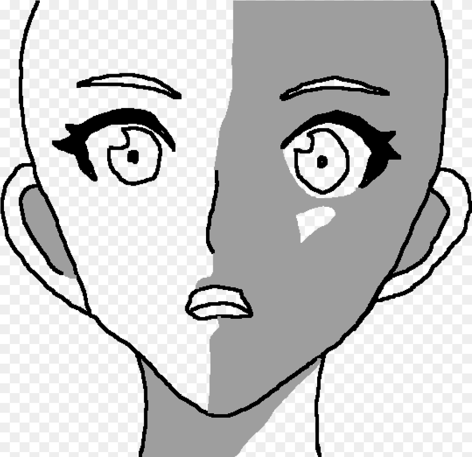 Surprised Base Illustration Sketch, Stencil, Adult, Female, Person Free Transparent Png