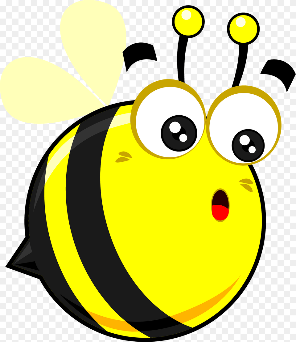 Surprised Bee Clipart, Honey Bee, Animal, Invertebrate, Insect Free Png