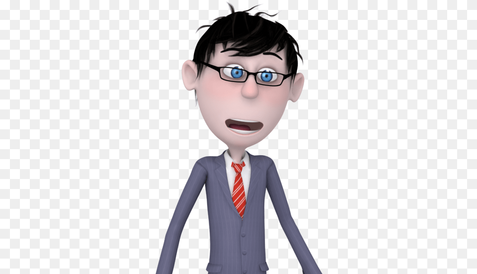 Surprised Cartoon Guy, Accessories, Clothing, Formal Wear, Suit Free Png Download