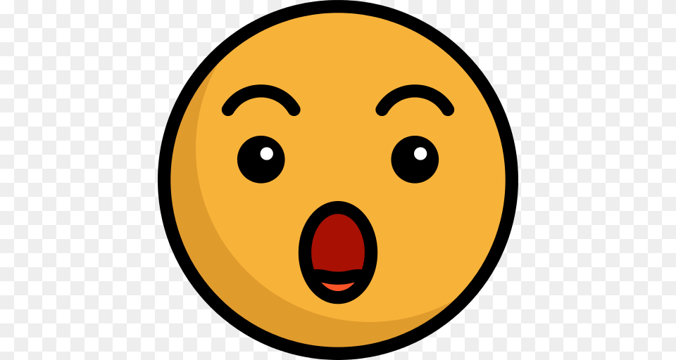Surprised Emoji Icon, Food, Sphere, Sweets, Face Free Transparent Png