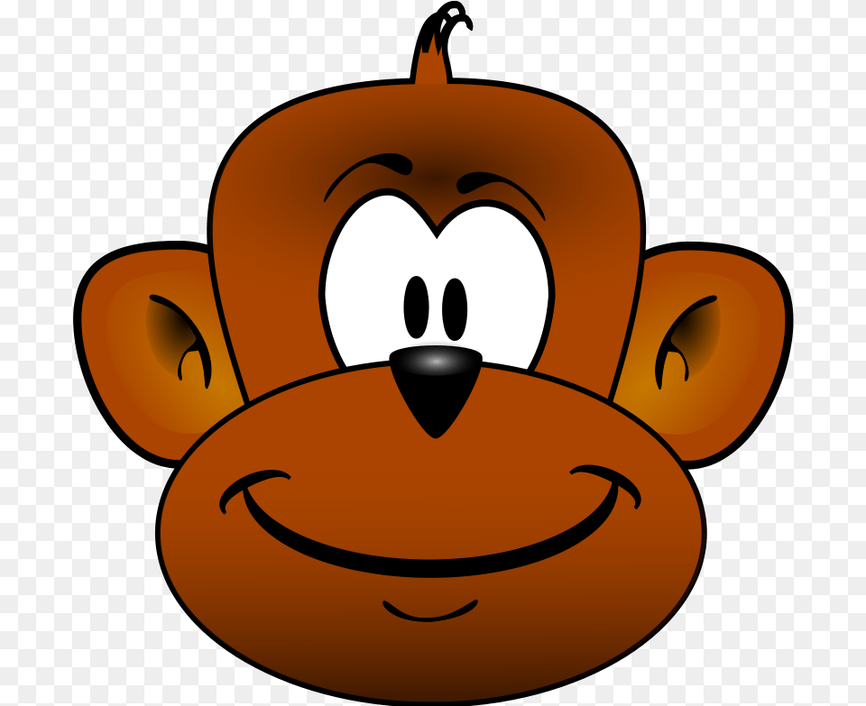 Surprised Face Clip Art Clipartsco Cartoon Monkey Face Clipart, Astronomy, Moon, Nature, Night Free Transparent Png