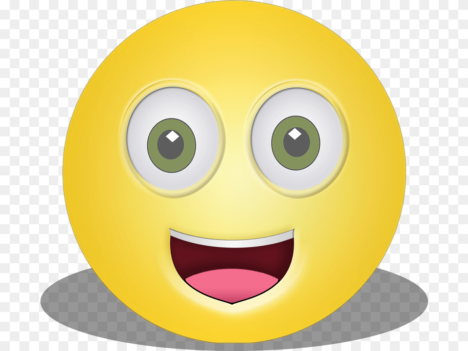 Surprised Happy Emoji, Disk, Sphere Free Png