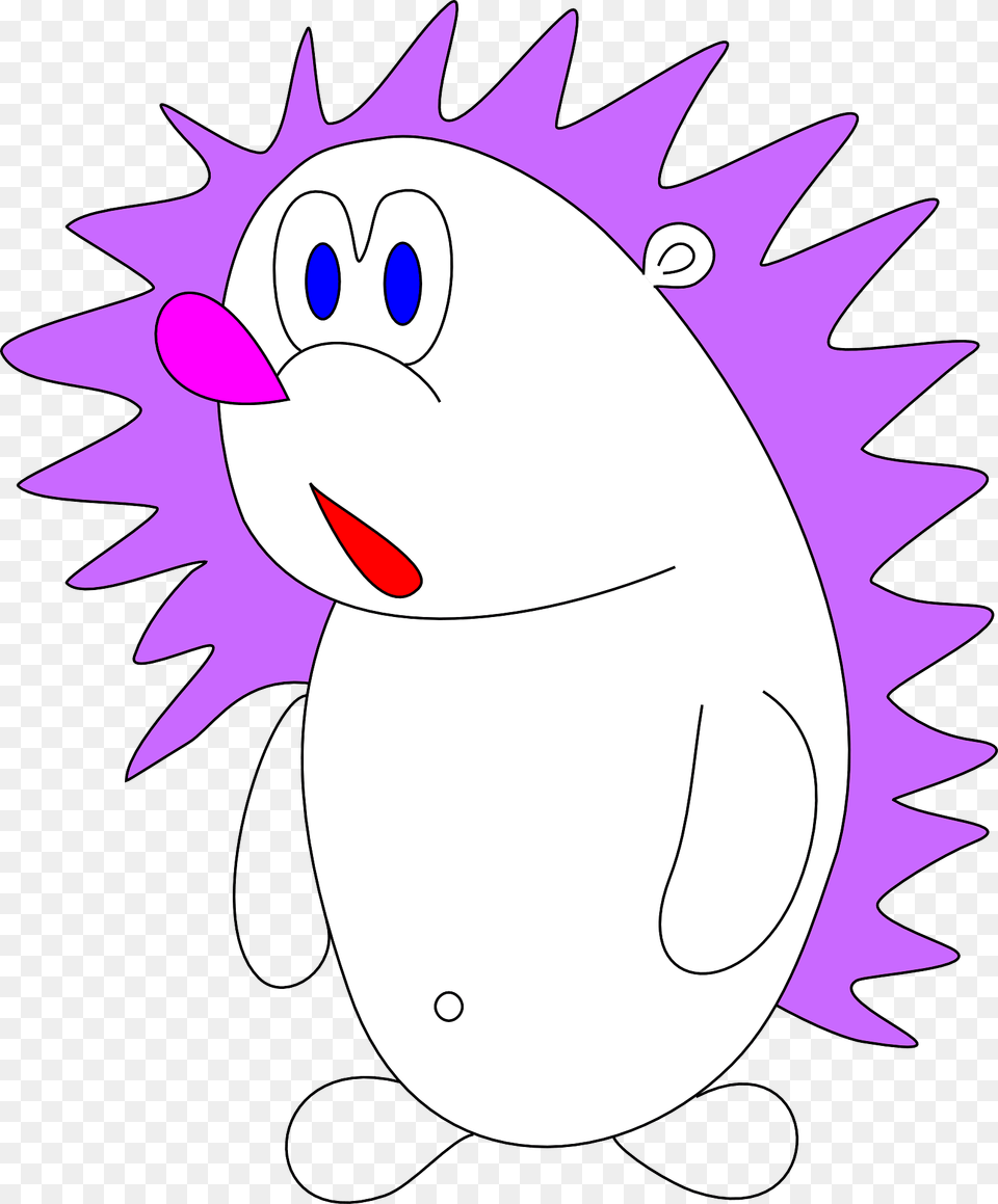 Surprised Hedgehog Clipart, Purple, Cartoon, Animal, Fish Free Transparent Png