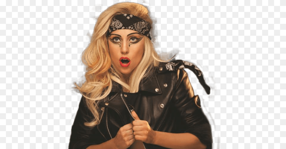 Surprised Lady Gaga Lady Gaga Judas, Clothing, Coat, Jacket, Accessories Free Png Download