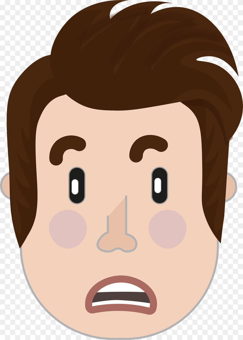 Surprised Man Head Clipart, Face, Person, Photography, Portrait Free Png