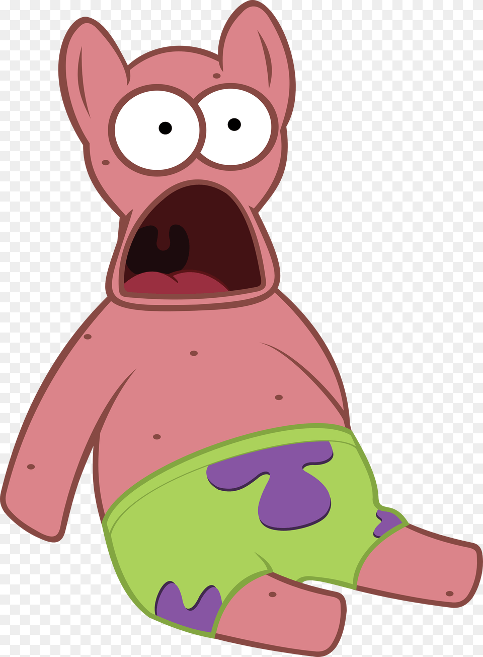 Surprised Patrick, Plush, Toy, Cartoon, Nature Free Png