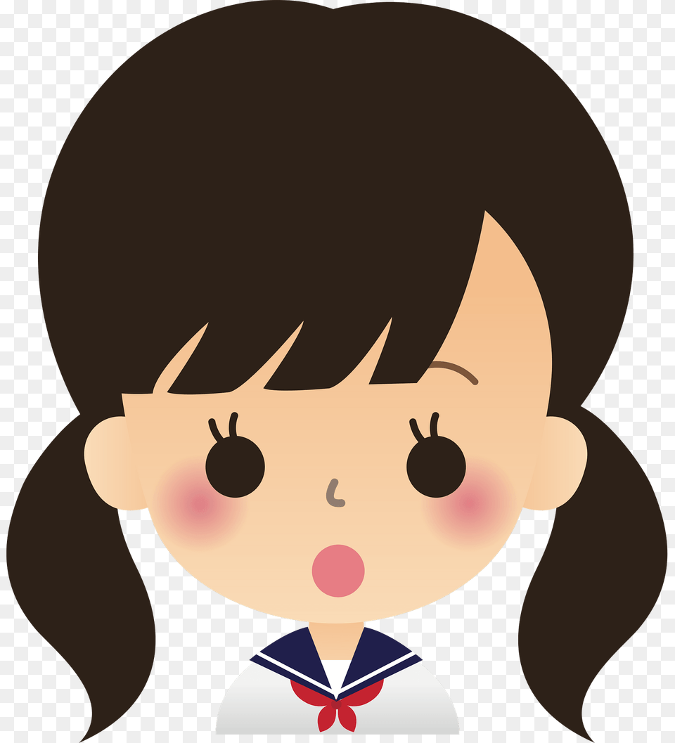 Surprised School Girl Clipart, Baby, Person, Face, Head Free Transparent Png