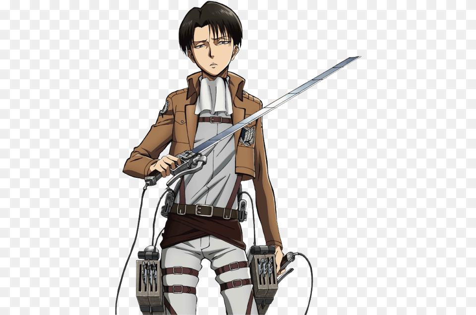 Surprised To See Corporal Levi On My Cosplay List No Levi Attack On Titan Sword, Book, Comics, Publication, Person Png Image