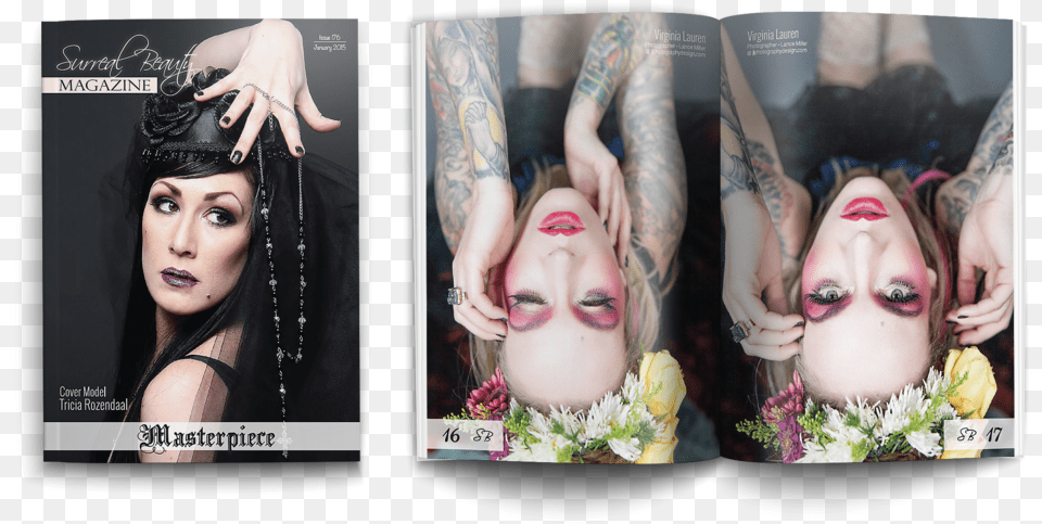 Surreal Beauty Magazine Masterpiece Beautiful Life, Tattoo, Skin, Person, Adult Png Image