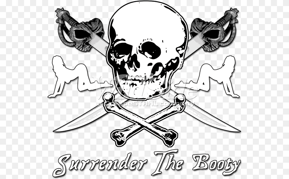 Surrender The Booty Hd Download Download Skull, Person, Pirate, Blade, Dagger Free Png
